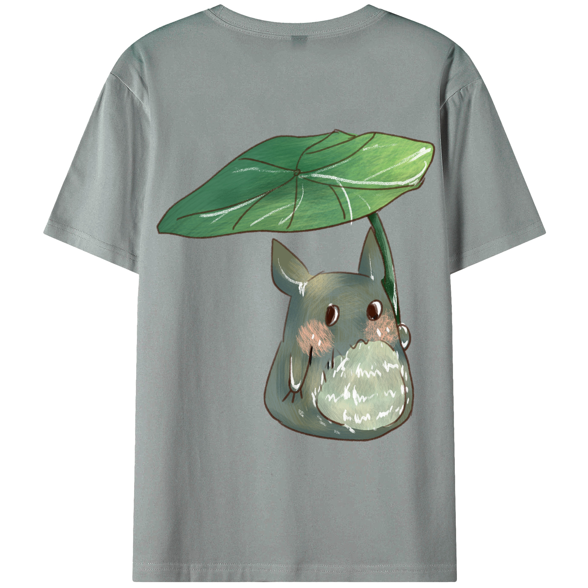 （画像用） となりのトトロ 草壁メイ 草壁サツキ My Neighbor Totoro Satsuki Kusakabe Mei Kusakabe 綿100％ メンズ半袖Tシャツ（バックプリント） 通気性